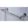 N235 – Rectangle Glass Shelf ( With Round S/S Base ) – 50CM