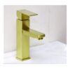 BM2050 G – SS304 – Square Framed Basin Mixer – Brushed Gold
