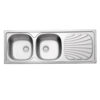 Double Bowl Kitchen Sink – With Soap Dispenser – Gun Grey