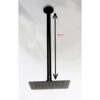 KS010B – 40CM Ceiling Shower Arm + 8″ Square Shower Head – Black