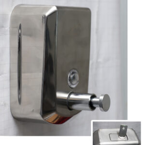 N032 ( Premium Satin – SS304 Lockable Soap Dispenser 500ml )