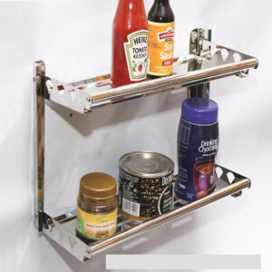 N128 (SS304 Foldable Double Shelf 40cm)