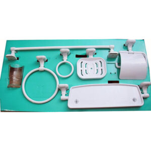 N223 7PCS – 6 pieces ABS-White Plastic Bathroom Set