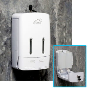 N317 – ABS White Double soap Dispenser – 1000ml