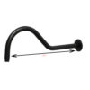 SA003B – 40CM ( SS304 ) Curved Shower Arm – Black
