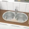 Round Double Bowl Kitchen Sink