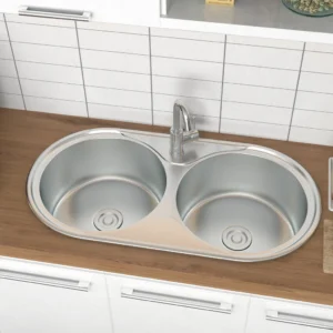Round Double Bowl Kitchen Sink