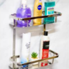 Heavy Duty Bathroom Rectangle Double Wire Shelf