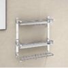 Three Layers, Two Shelves, Bar and Hooks– 50 cm (N229)