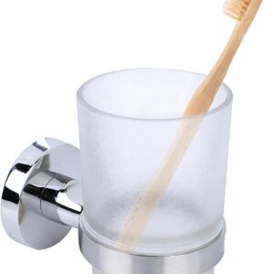 Wall-Mounted Round Single Toothbrush Holder