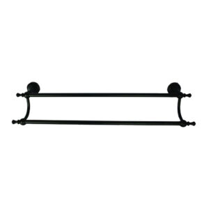 High Density Double Towel Bar , Black – 60cm