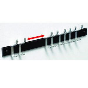 Movable 8 Hooks – Silver & Black Aluminium