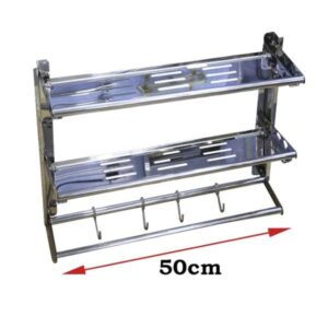 Three Layers, Two Shelves, Bar and Hooks