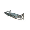 Aluminum Shelf 60x18cm with Towel Bar + Hooks – Silver