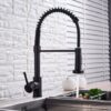 Black Kitchen Mixer Tap with Pull-Out Spray