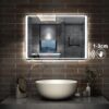Rectangular LED Bathroom Mirror 80×60cm