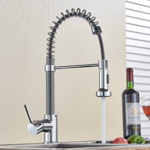 Chrome Kitchen Mixer Tap with Pull-Out Spray