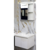White Gold Bathroom Vanity Set