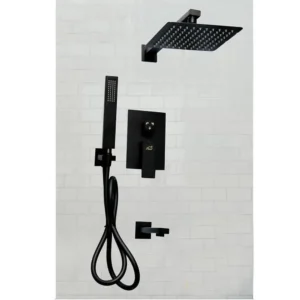 Concealed Five-Way Three-Function Shower Mixer Black
