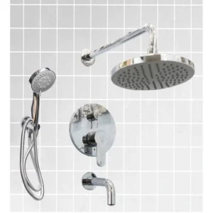 Concealed Five-Way Three-Function Shower Mixer Grey