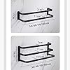 Premium SS304 Triple Towel Bar – 60cm Matte Black Wall-Mounted Bathroom Storage