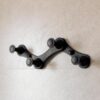 High Density 4 Nob Adjustable Hooks Black
