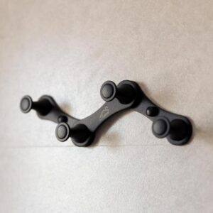 High Density 4 Nob Adjustable Hooks Black