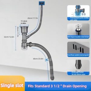 Sink Drainer Set Single Bowl