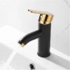 Aluminium Basin Mixer Black and Gold