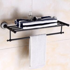 High Density Towel Rack Black 60cm