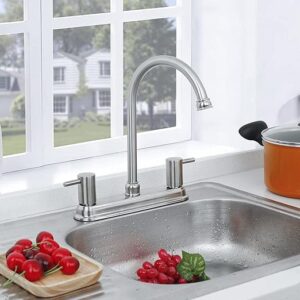 Kitchen Pillar Mixer SS304 Double Knob Matt