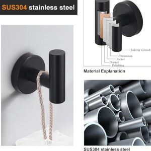 Single Robe Hook Black