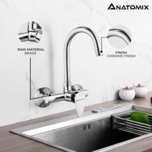 Chrome Wall ABS Kitchen Mixer