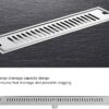 Rectangular Floor Drain Brushed Nickel 20cm