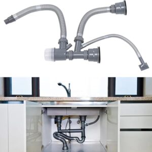 Sink Drainer Set Double Bowl