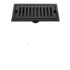 Rectangular Black Floor Drain 30cm