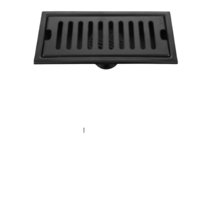 Rectangular Black Floor Drain 30cm