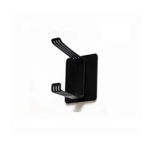 Slotted Double Sided Single Hook 3M Black