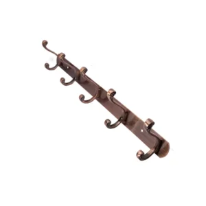 5 Hooks Double Antique Copper Wall Hook Rack