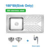 Stainless Steel Kitchen Sink with Drain Tray