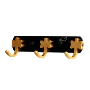 Decorative Black and Gold 3 Hooks