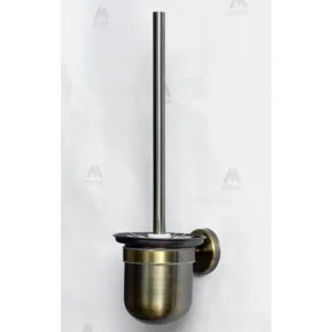 Stainless Steel Toilet Brush and Holder – Antique Brass Finish