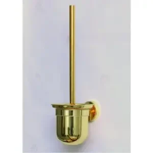 Stainless Steel Toilet Brush and Holder – Gold Finish